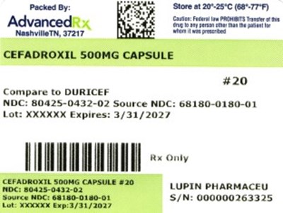 Cefadroxil 50mg Capsule #20 (Cefadroxil 500mg 80425 0432 02)